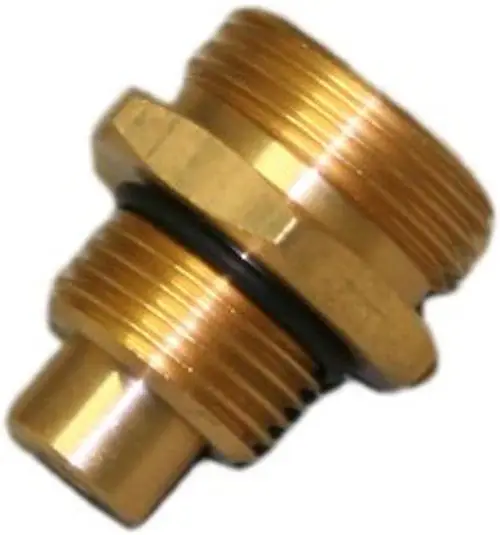 Bosch-Gasdüse mit Gewinde und Dichtungsring, aus metallischem Material, geeignet für die Verwendung in Gasgeräten.